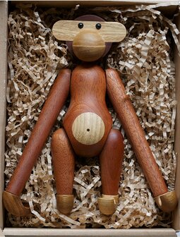 Nordic Design: houten Aap / Monkey - Teak, 28 cm