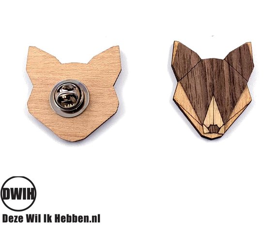 Houten Broche / Pin Hond