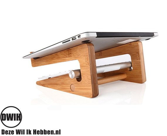 Bamboe Laptophouder / laptopstandaard / toetsenbordhouder