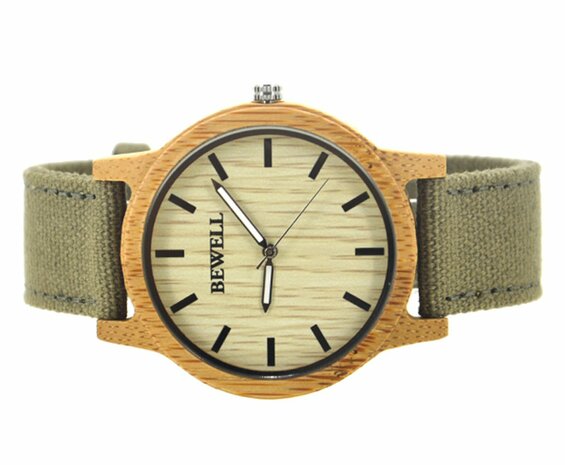 Houten horloge: Carme Bamboe