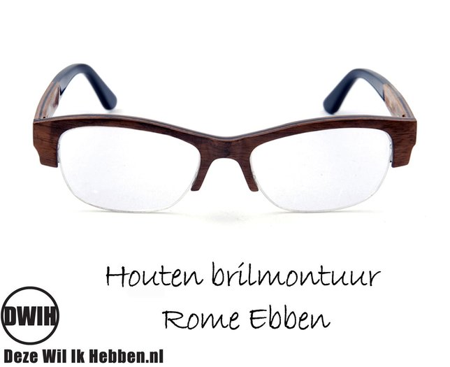 DWIH Houten brilmontuur Rome Ebben Gratis verzenden Deze Wil